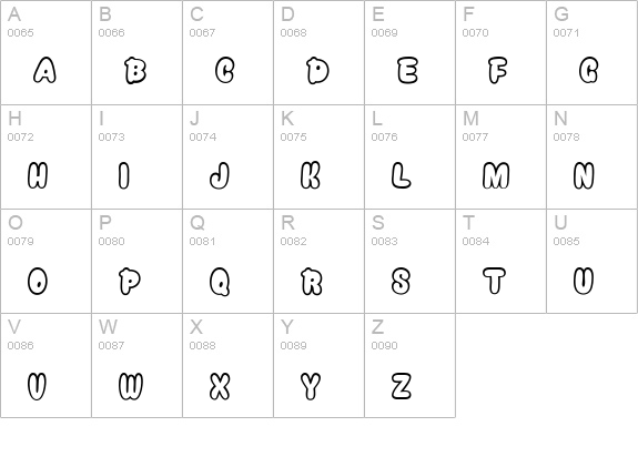 Snacker Comic Personal Use Only uppercase A-Z preview