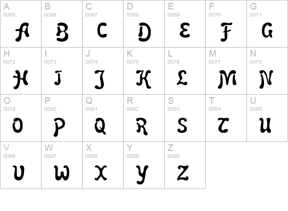 Snail n Ink uppercase A-Z preview
