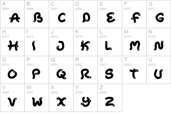 Snake Chan
 uppercase A-Z preview