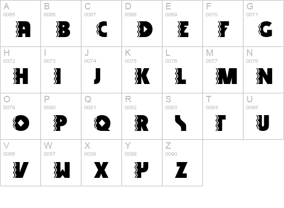Snake Venom uppercase A-Z preview