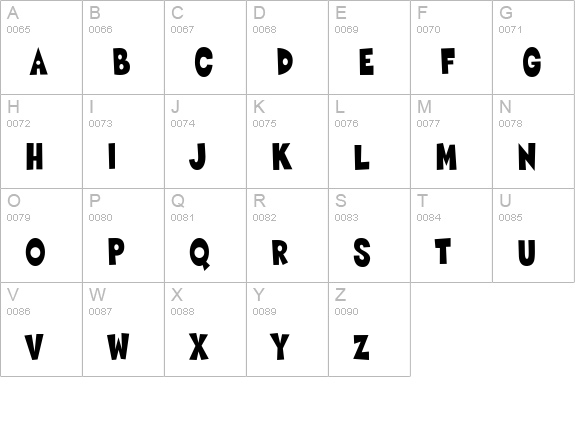 Sneakerhead BTN Condensed uppercase A-Z preview