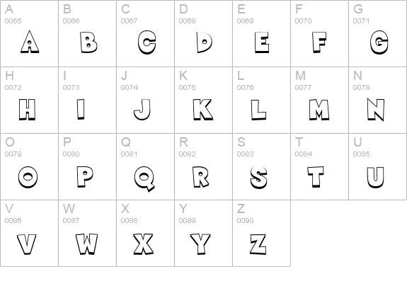 Sneakerhead BTN Shadow uppercase A-Z preview