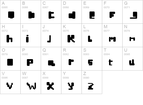 Sneflabb Normal uppercase A-Z preview