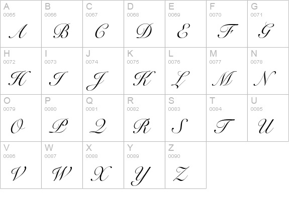 Snell uppercase A-Z preview