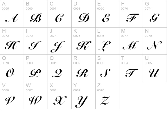 Snell Black uppercase A-Z preview