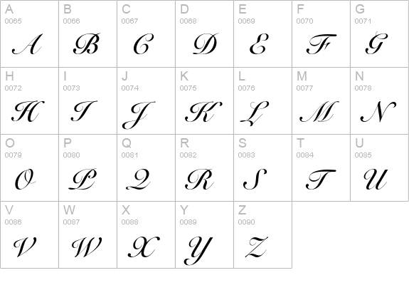Snell Bold uppercase A-Z preview