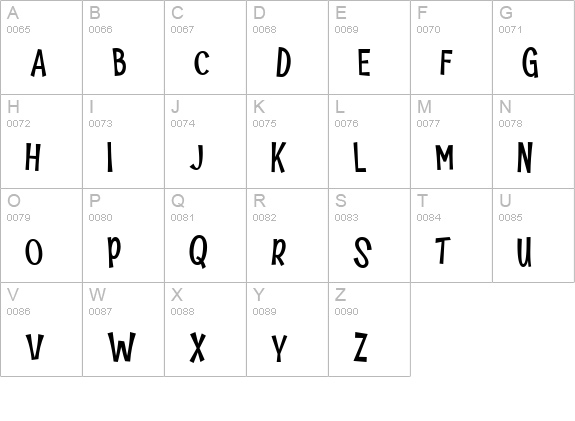 Snoopy Snails NF uppercase A-Z preview