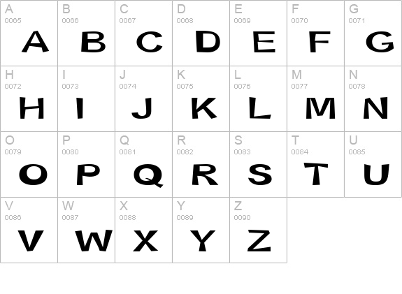 Snott SemiBold uppercase A-Z preview