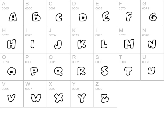 Snowblobs
 uppercase A-Z preview