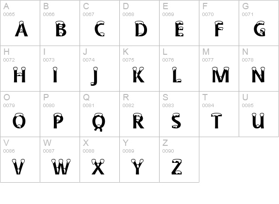Snowdrift uppercase A-Z preview