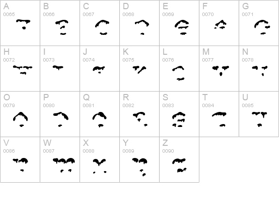 Snowgoose Front uppercase A-Z preview