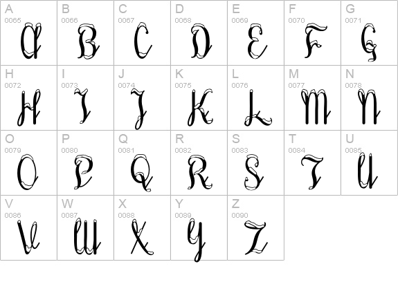 Snowhouse DEMO uppercase A-Z preview