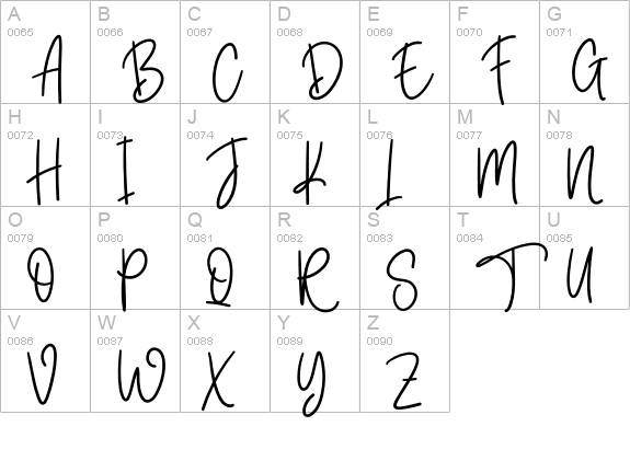 Snowman uppercase A-Z preview