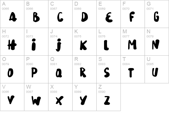 Snowy Skies
 uppercase A-Z preview