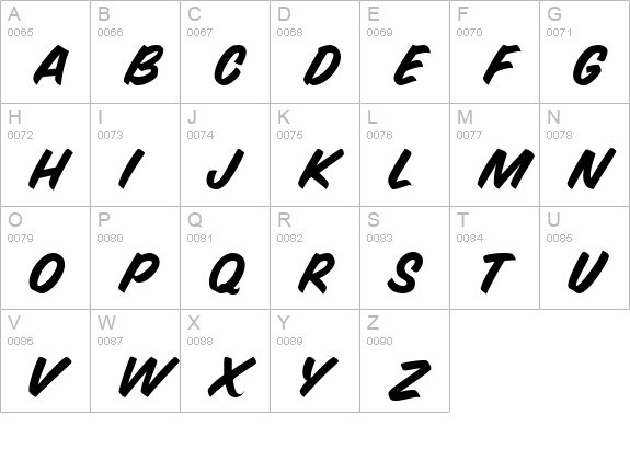 Snyder Regular uppercase A-Z preview