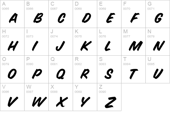 SnyderSpeed uppercase A-Z preview