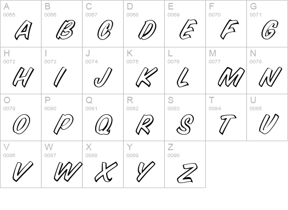 SnyderSpeed Regular uppercase A-Z preview