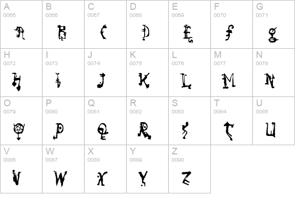 So Run Down uppercase A-Z preview