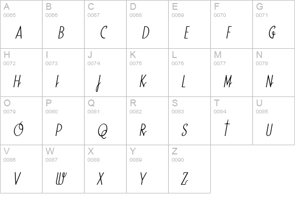 SodaScriptExtras-Light uppercase A-Z preview