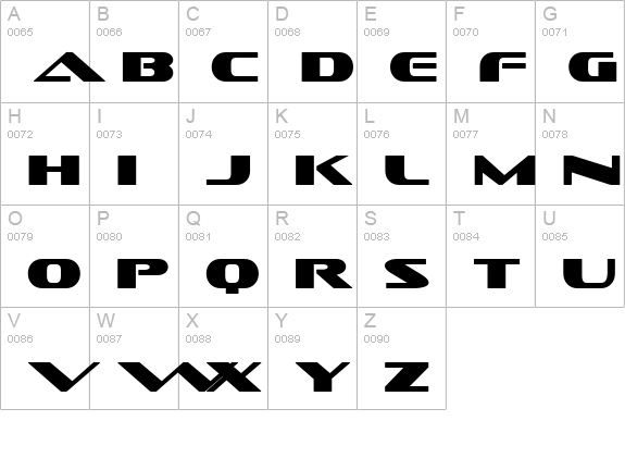 Sofachrome uppercase A-Z preview