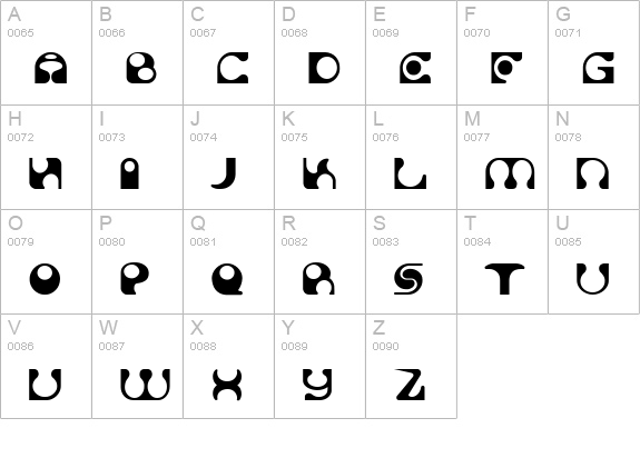 Solange  uppercase A-Z preview