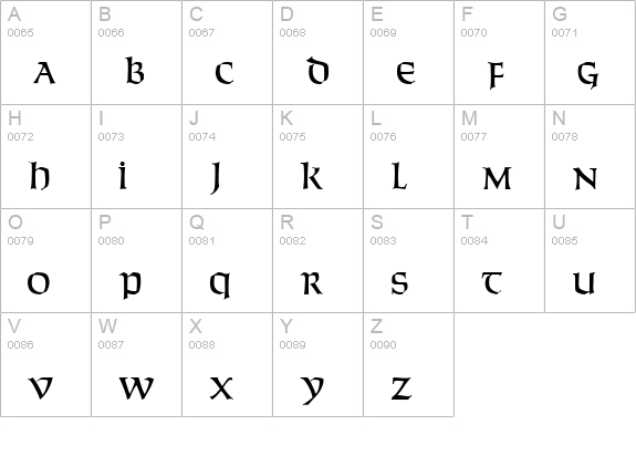Solemnity uppercase A-Z preview