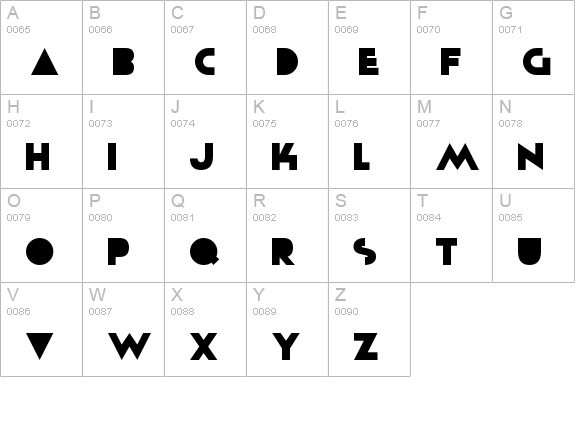 Solid Grooves uppercase A-Z preview