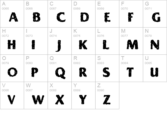 Solid Ooky uppercase A-Z preview