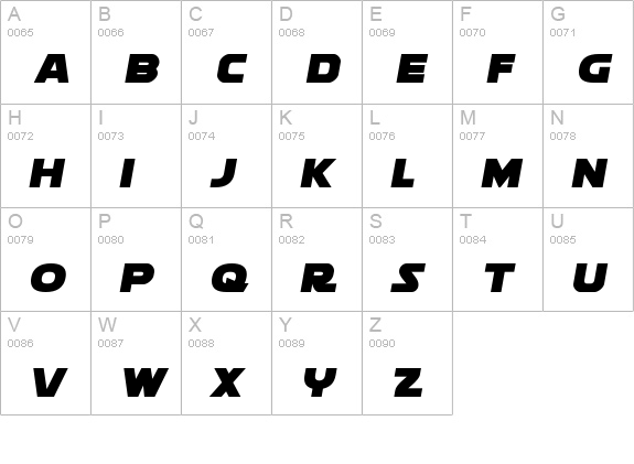 Soloist uppercase A-Z preview