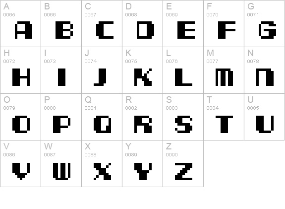 Solvalou uppercase A-Z preview