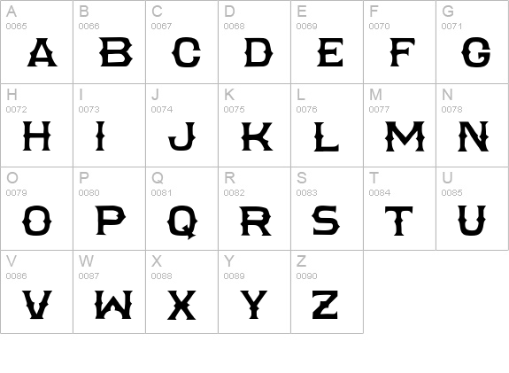 Sombra uppercase A-Z preview