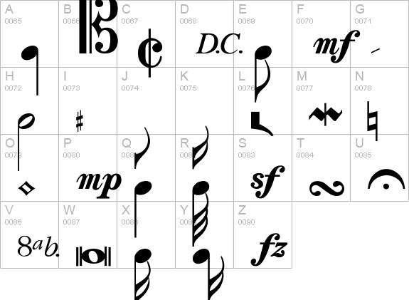 Sonata-Thin uppercase A-Z preview