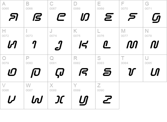 SonicEmpire-Italic uppercase A-Z preview