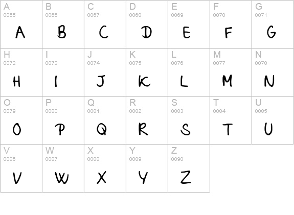 Sophie uppercase A-Z preview