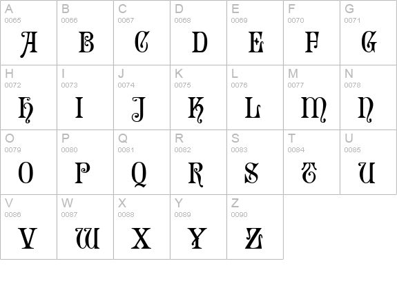 Sophie MF uppercase A-Z preview