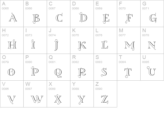 SortefaxS01 uppercase A-Z preview