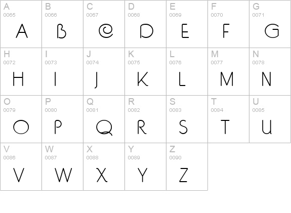 Souci Sans NF uppercase A-Z preview
