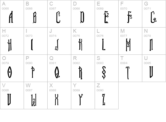 Soul Reaver uppercase A-Z preview