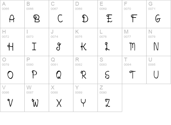 Soulmate uppercase A-Z preview