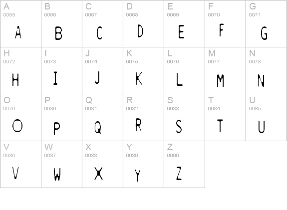 South point uppercase A-Z preview