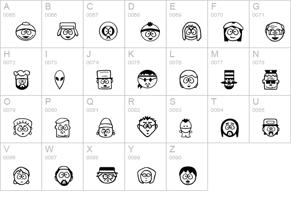 SouthBats uppercase A-Z preview