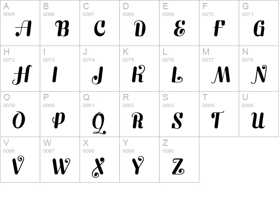 SouthlandJF uppercase A-Z preview