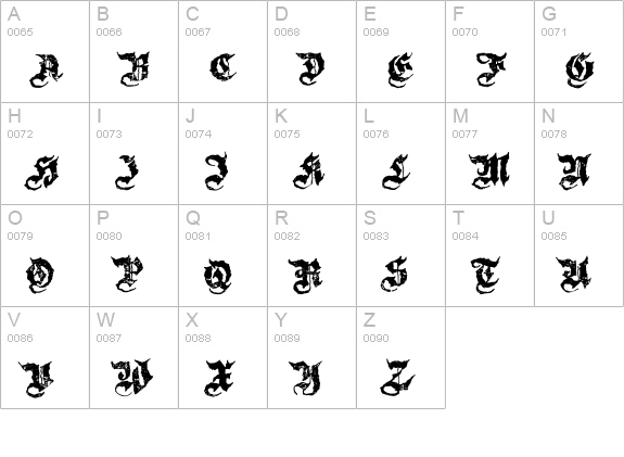Sovereign Regular uppercase A-Z preview