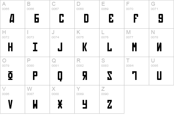Soviet uppercase A-Z preview