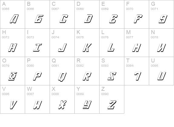 Soviet ExpItal 3D uppercase A-Z preview