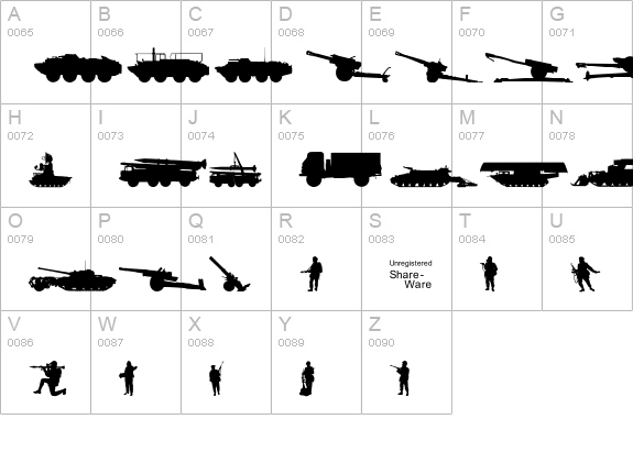 Soviet-Kit uppercase A-Z preview