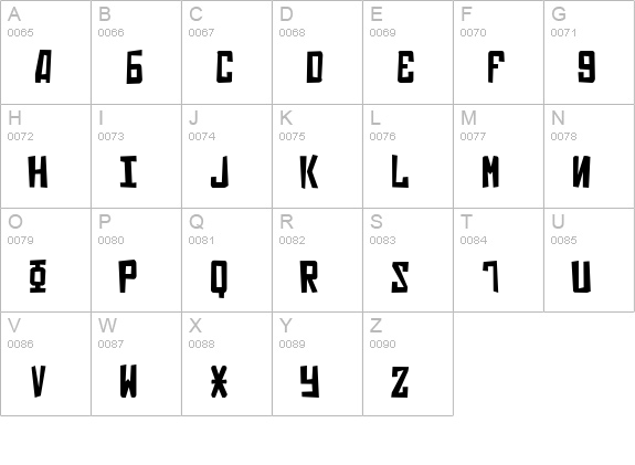 Soviet Punk uppercase A-Z preview
