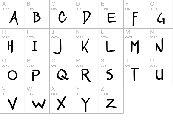 Soylent Black CAPS uppercase A-Z preview