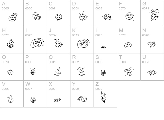 SpäzBatz uppercase A-Z preview