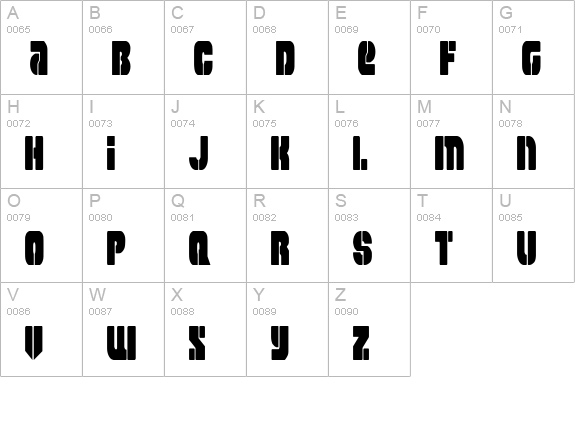 Space Cruiser Condensed uppercase A-Z preview